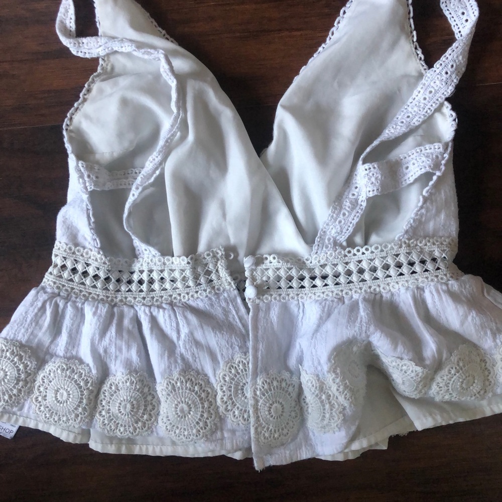White tip shop blouse